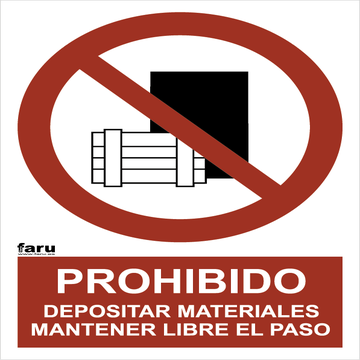Señal Prohibido Obstruir El Paso A4