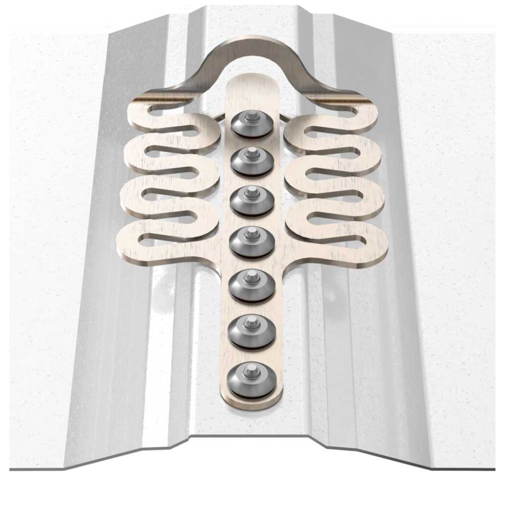 Anclaje absorbedor para chapa metálica con remaches