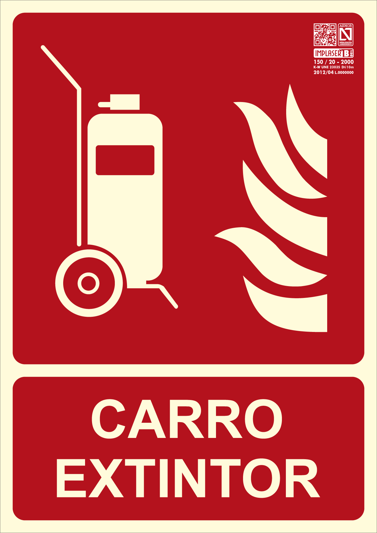 Señal Carro Extintor 29,7 X 21 Cm