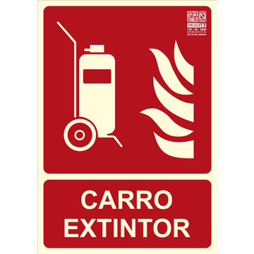 Señal Carro Extintor 29,7 X 21 Cm
