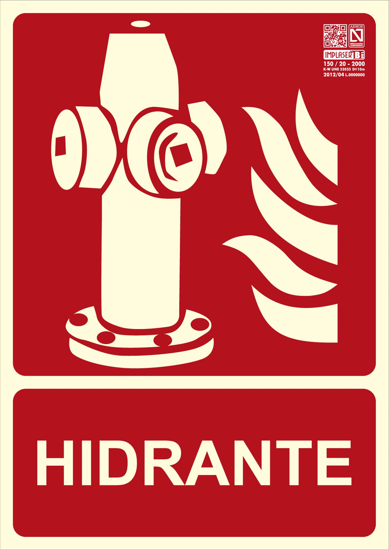 Señal Hidrante 29,7 X 21 Cm