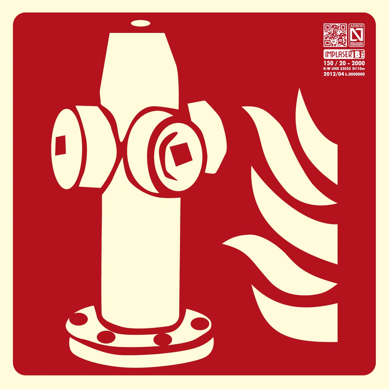 Señal Hidrante 42 X 42 Cm