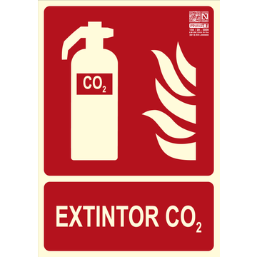 Señal Extintor Co2 29,7 X 21 Cm