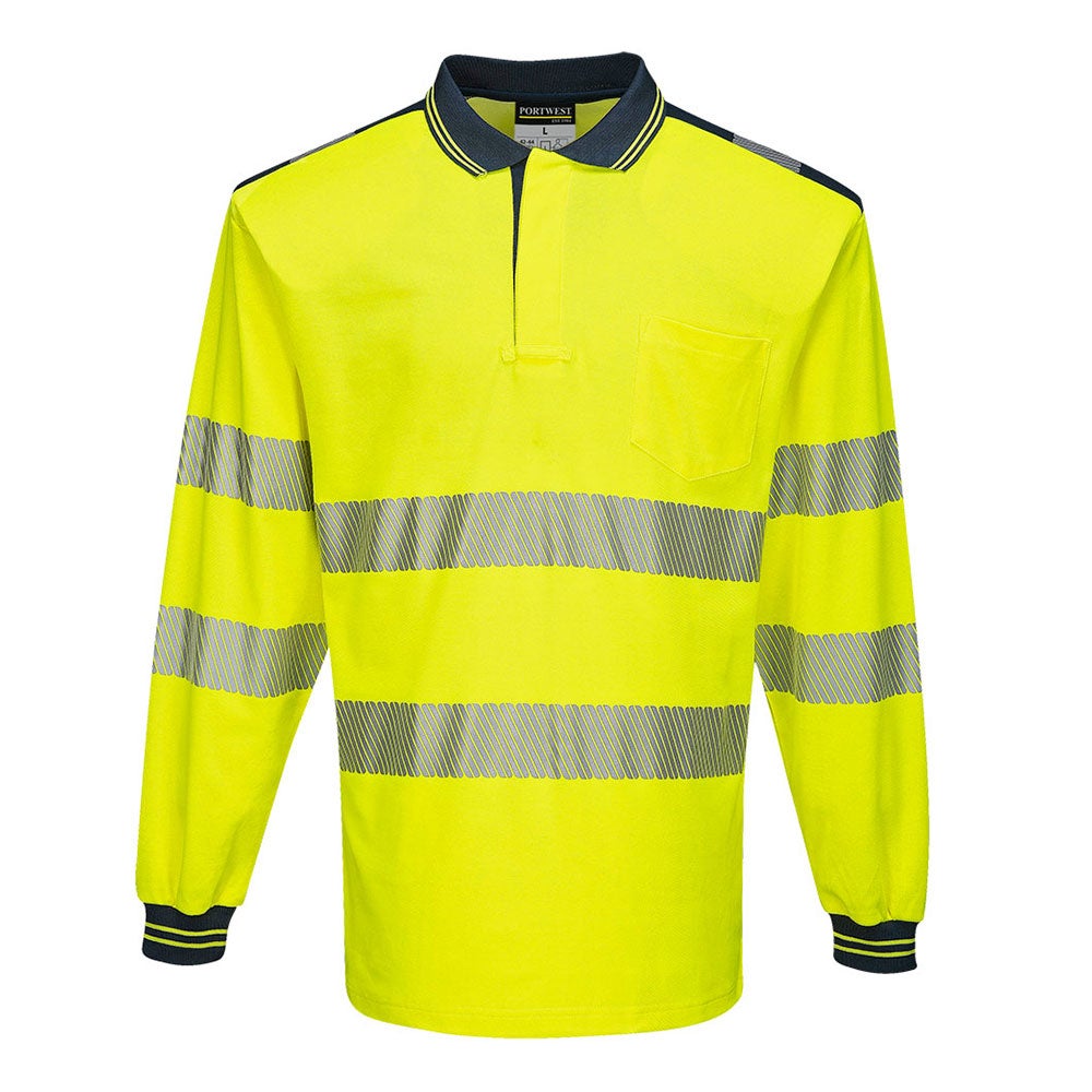 Polo alta visibilidad Portwest manga larga PW3